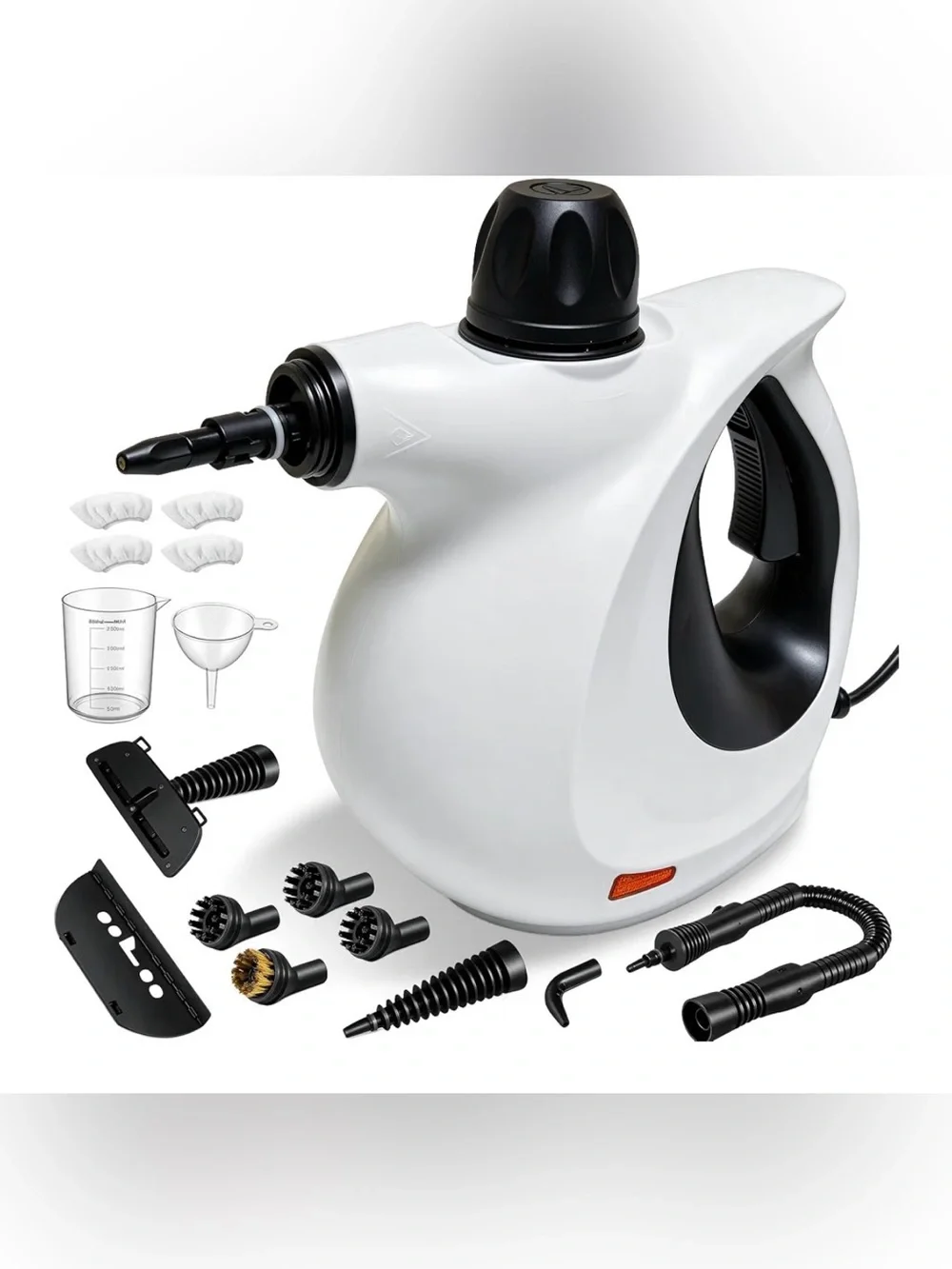 White Handheld Steam Cleaner with Accessories